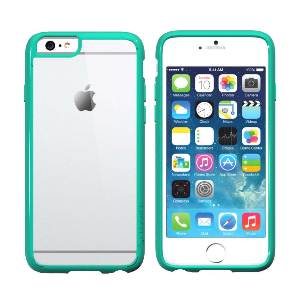 LUVVITT CLEARVIEW Case for iPhone 6/6s PLUS Back Cover for 5.5 inch Plus - Mint