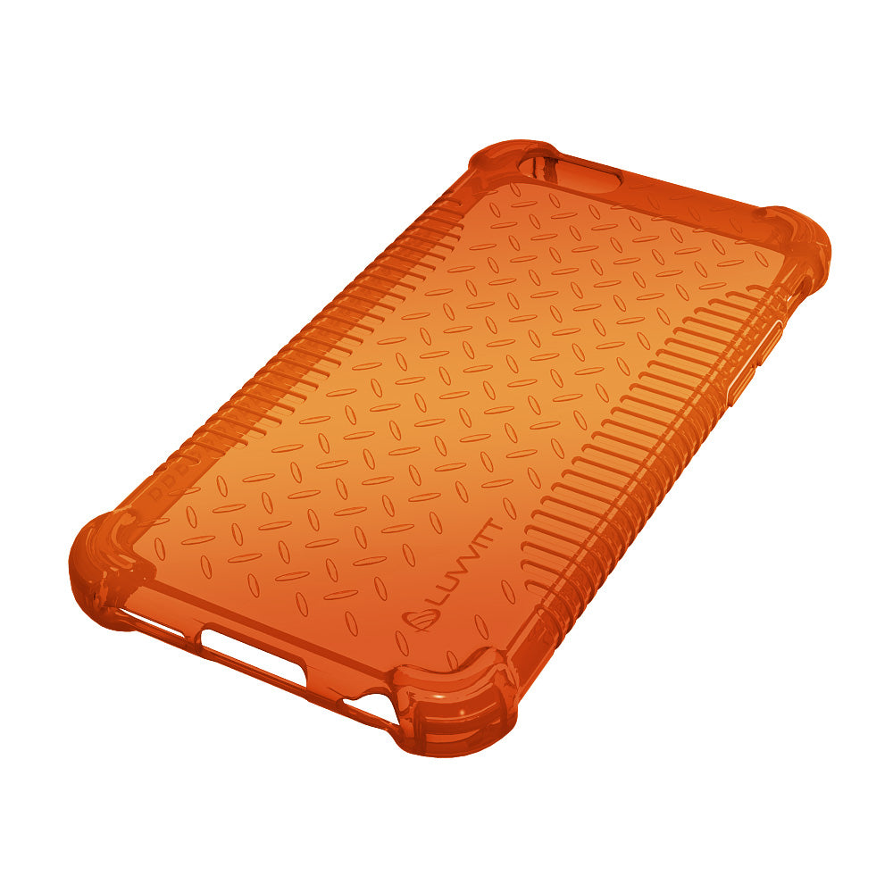LUVVITT CLEAR GRIP iPhone 6S / 6 Case Soft TPU Rubber Back Cover - NEON Orange