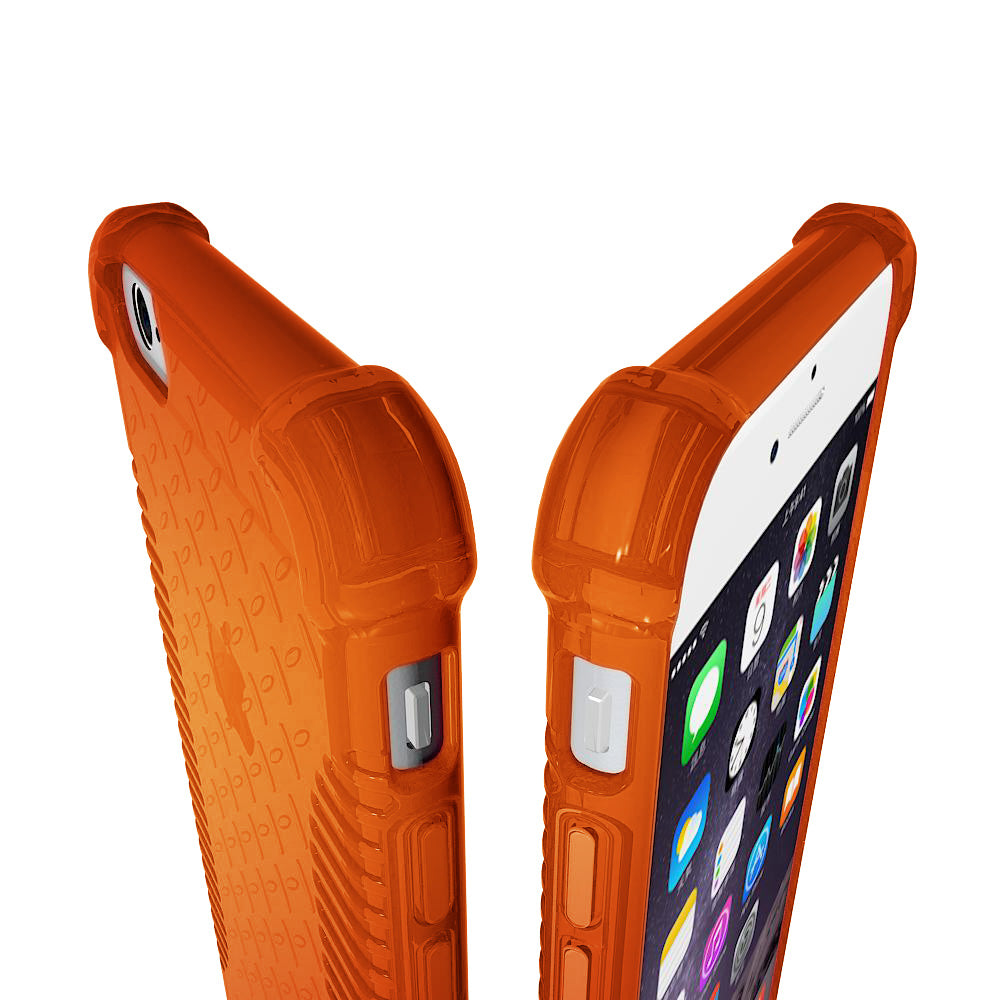 LUVVITT CLEAR GRIP iPhone 6S / 6 Case Soft TPU Rubber Back Cover - NEON Orange