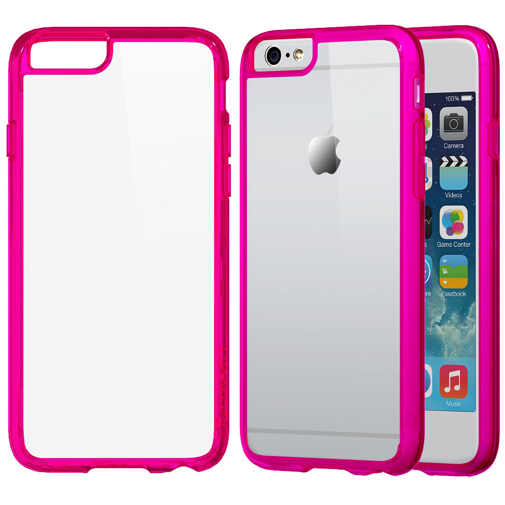 LUVVITT CLEARVIEW Case for iPhone 6/6s PLUS Back Cover for 5.5 inch Plus - Pink