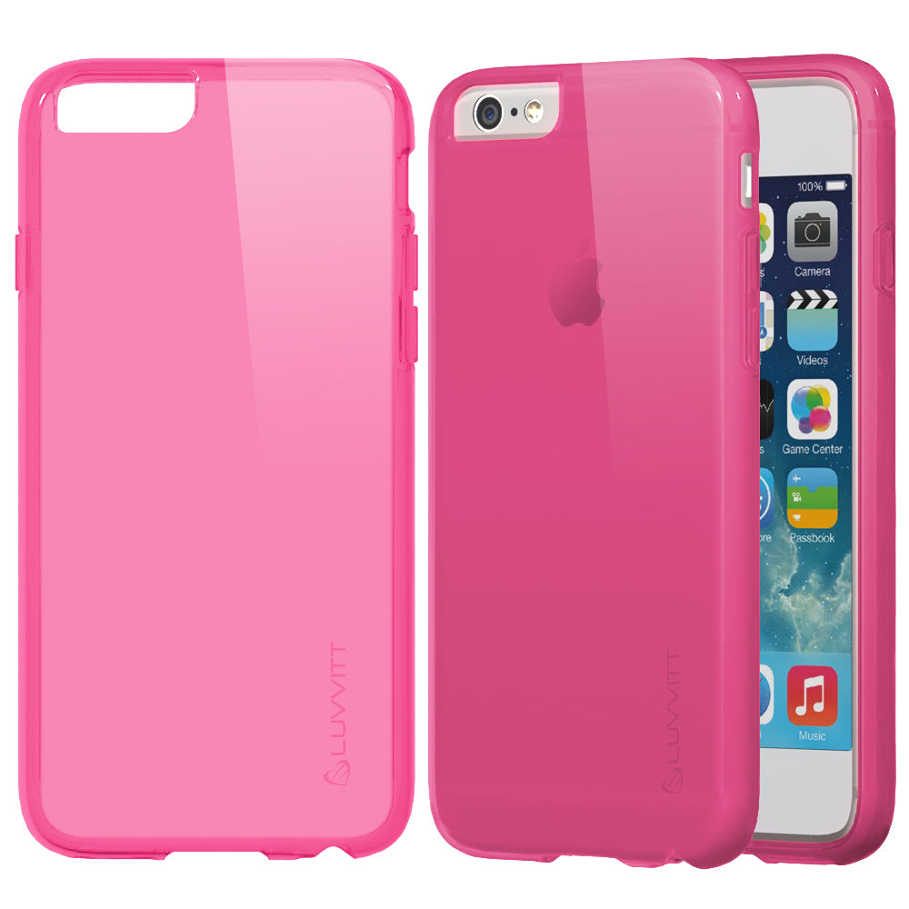 LUVVITT FROST iPhone 6 / 6s Case | Flexible TPU Rubber Back Cover - Transparent Pink