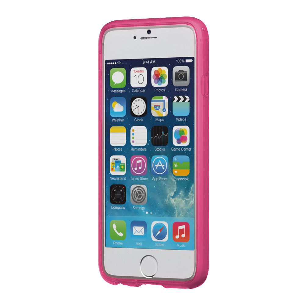 LUVVITT FROST iPhone 6 / 6s Case | Flexible TPU Rubber Back Cover - Transparent Pink