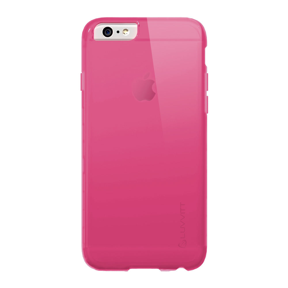 LUVVITT FROST iPhone 6 / 6s Case | Flexible TPU Rubber Back Cover - Transparent Pink