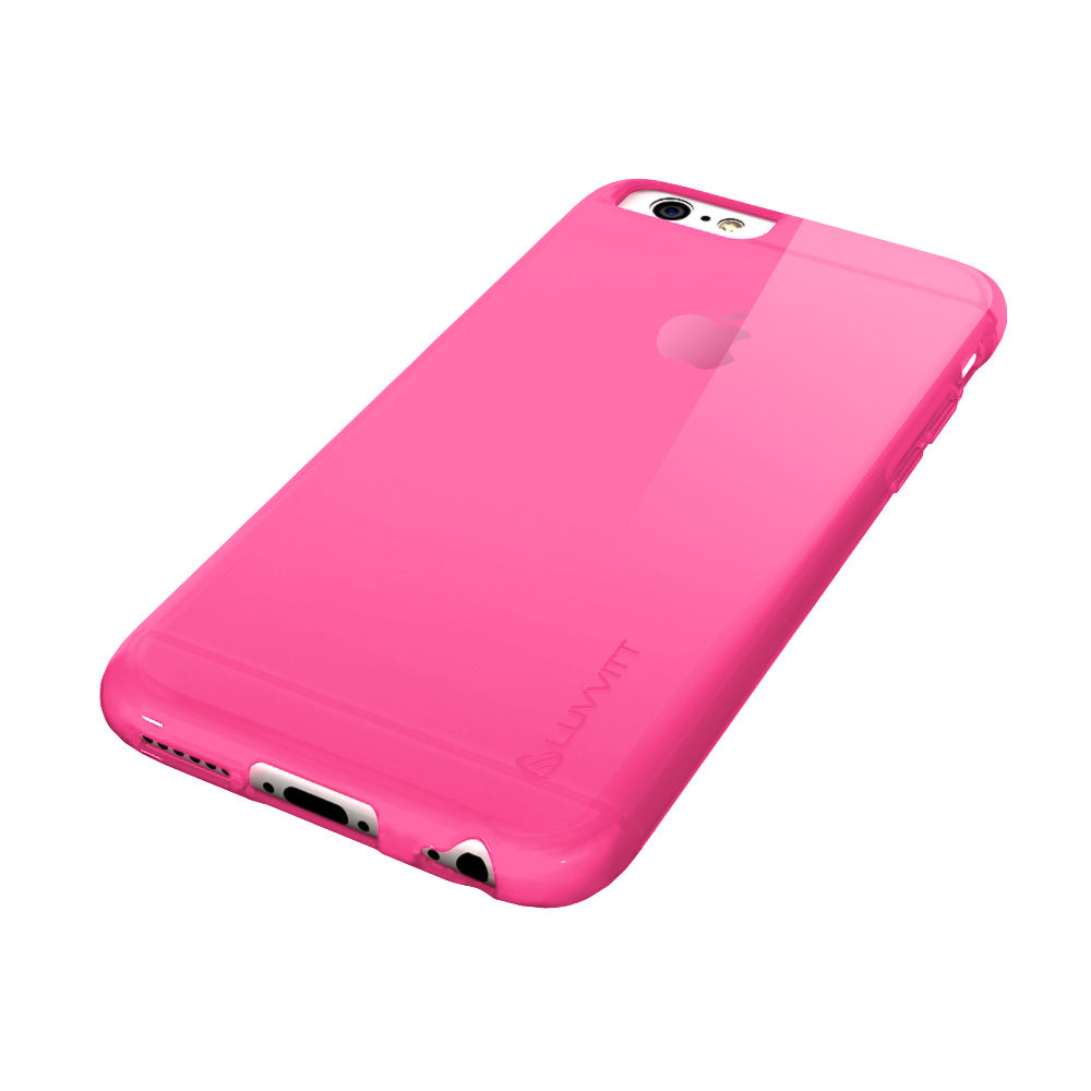 LUVVITT FROST iPhone 6 / 6s Case | Flexible TPU Rubber Back Cover - Transparent Pink