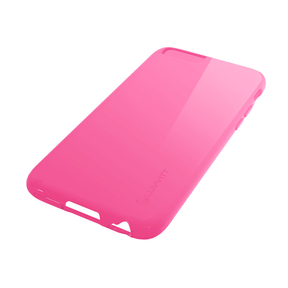 LUVVITT FROST iPhone 6 / 6s Case | Flexible TPU Rubber Back Cover - Transparent Pink