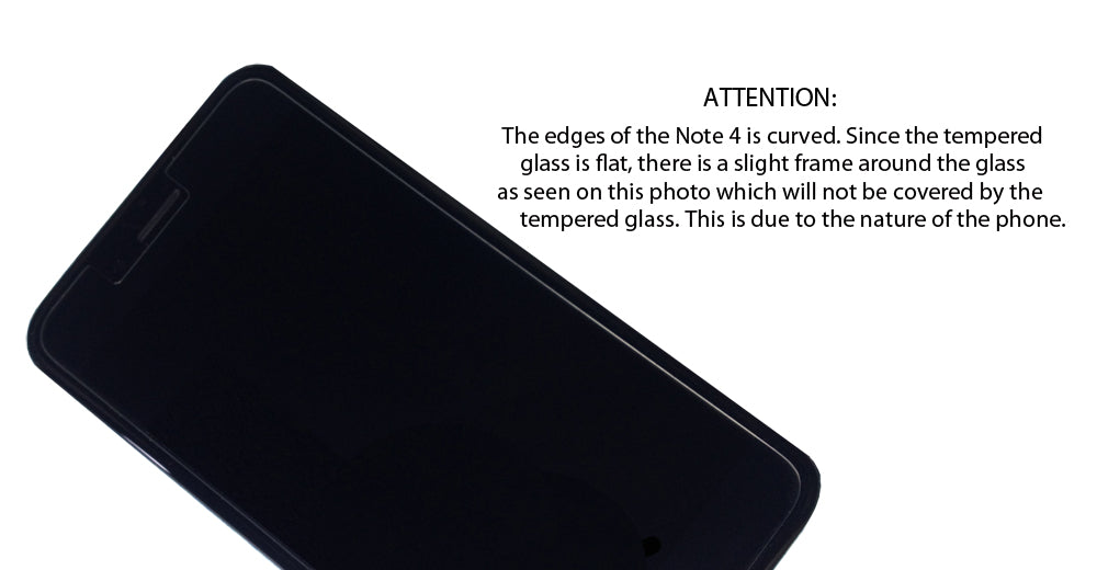 LUVVITT TEMPERED GLASS Screen Protector for Galaxy Note 4 with EASY APPLICATOR