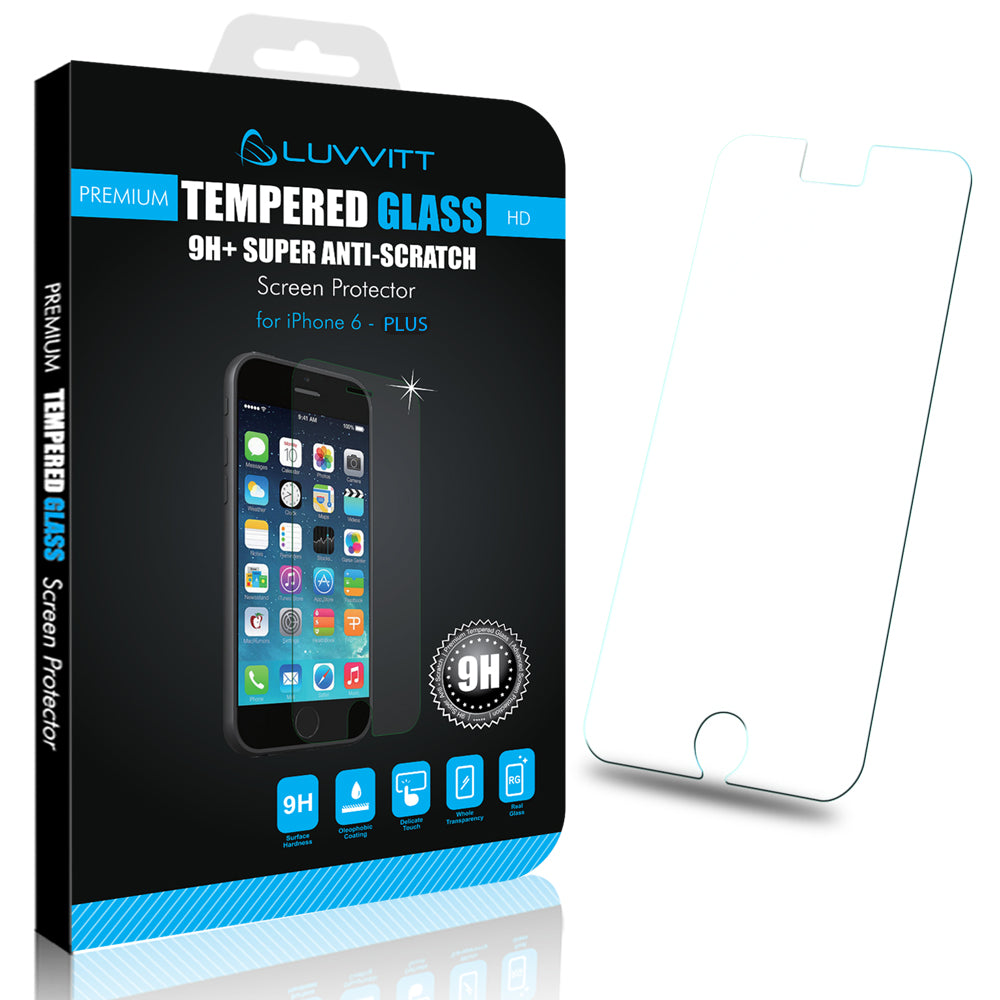 LUVVITT TEMPERED GLASS Screen Protector for iPhone 6/6s PLUS - Crystal Clear