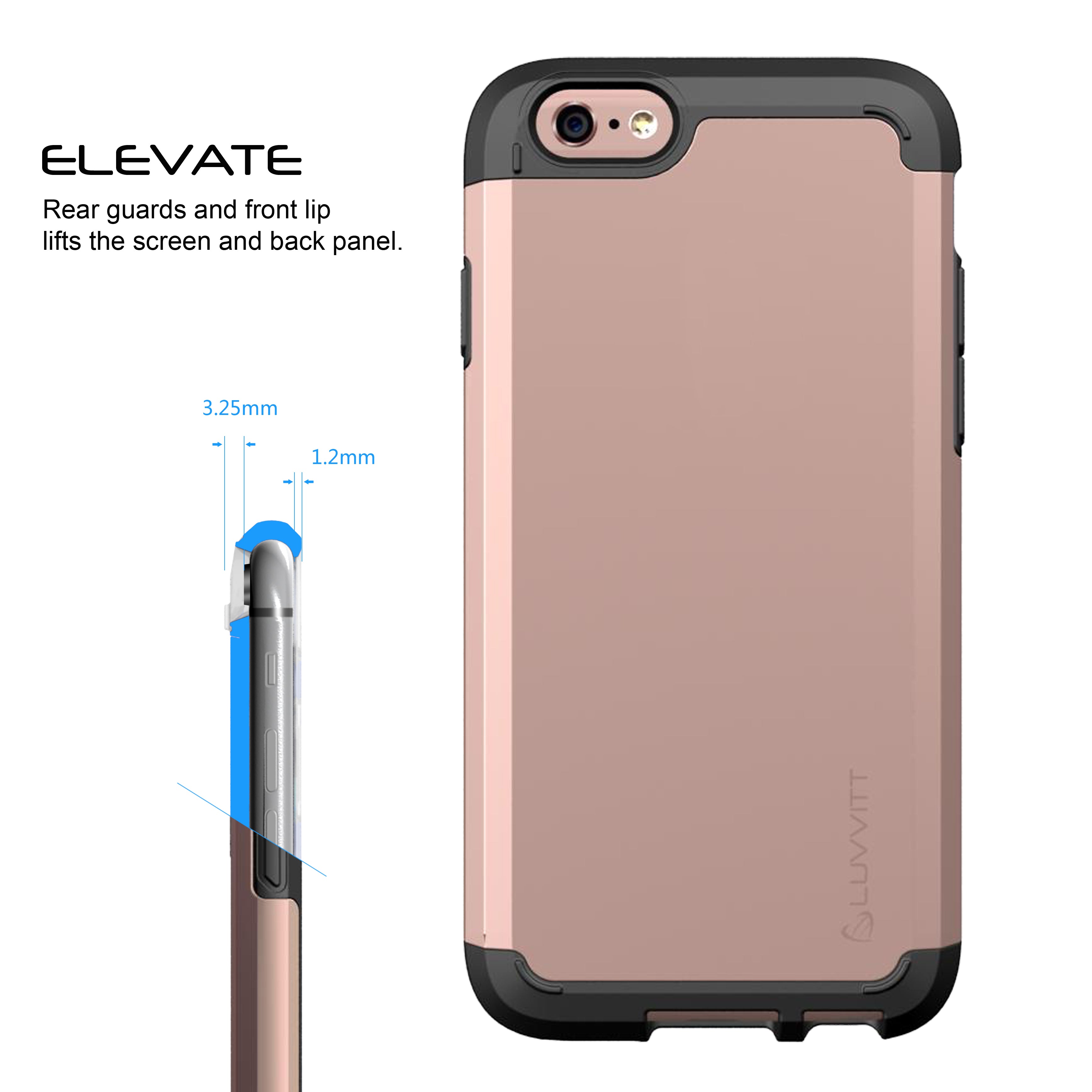 LUVVITT ULTRA ARMOR NL iPhone 6s Case | Dual Layer Back Cover - Rose Gold