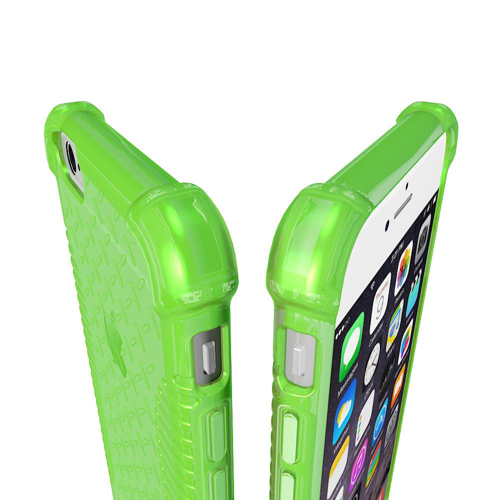 LUVVITT CLEAR GRIP iPhone 6S / 6 Case Soft TPU Rubber Back Cover - NEON Green