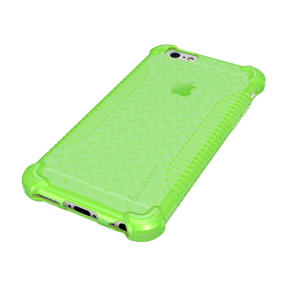 LUVVITT CLEAR GRIP iPhone 6S / 6 Case Soft TPU Rubber Back Cover - NEON Green