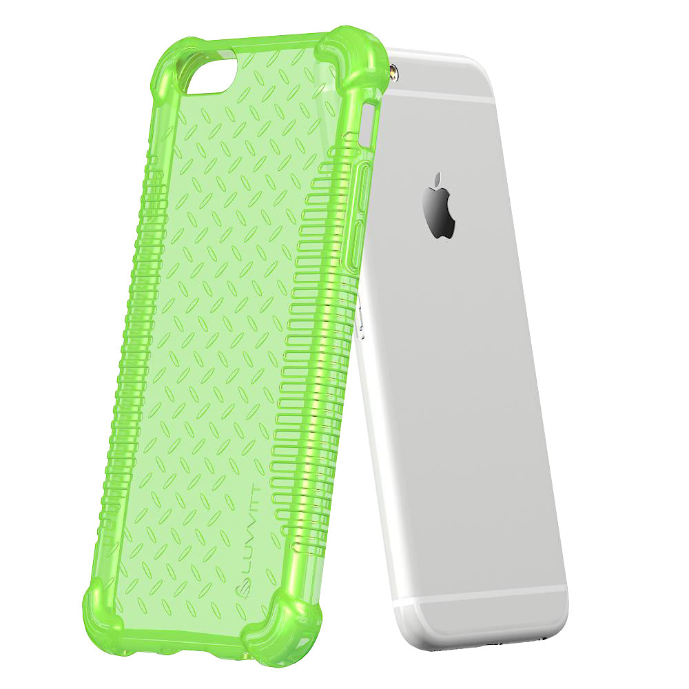 LUVVITT CLEAR GRIP iPhone 6S / 6 Case Soft TPU Rubber Back Cover - NEON Green