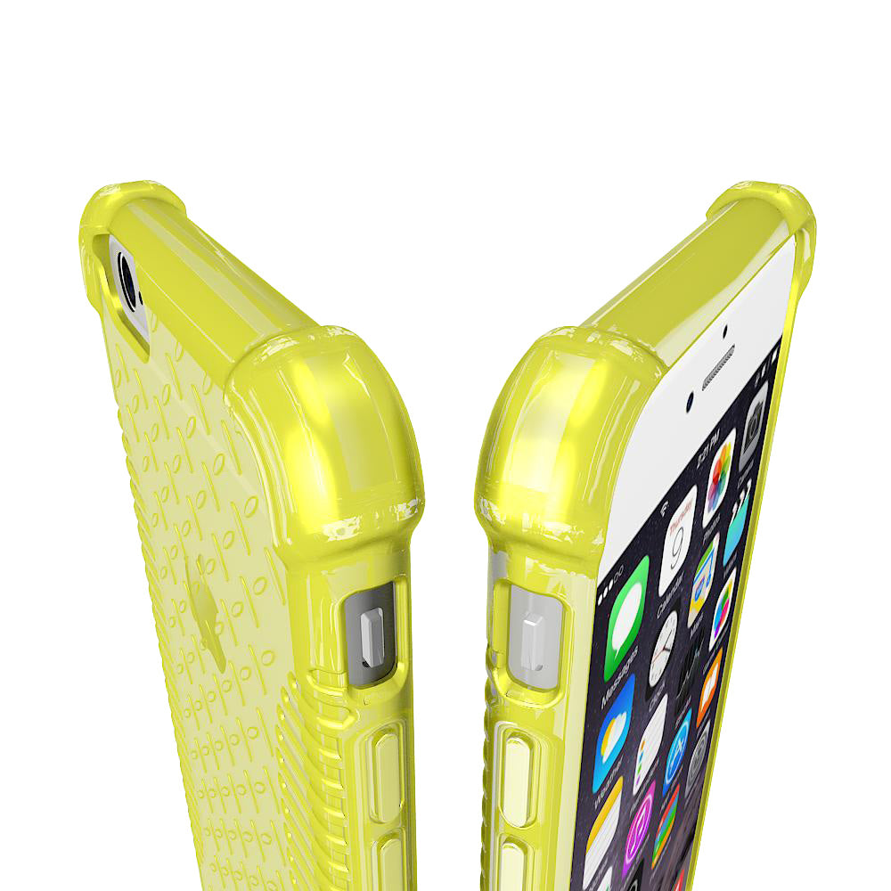 LUVVITT CLEAR GRIP iPhone 6S / 6 Case Soft TPU Rubber Back Cover - NEON Yellow