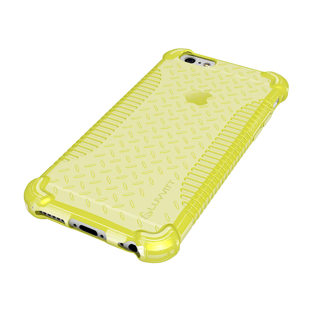 LUVVITT CLEAR GRIP iPhone 6S / 6 Case Soft TPU Rubber Back Cover - NEON Yellow