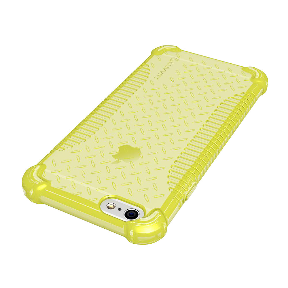 LUVVITT CLEAR GRIP iPhone 6S / 6 Case Soft TPU Rubber Back Cover - NEON Yellow