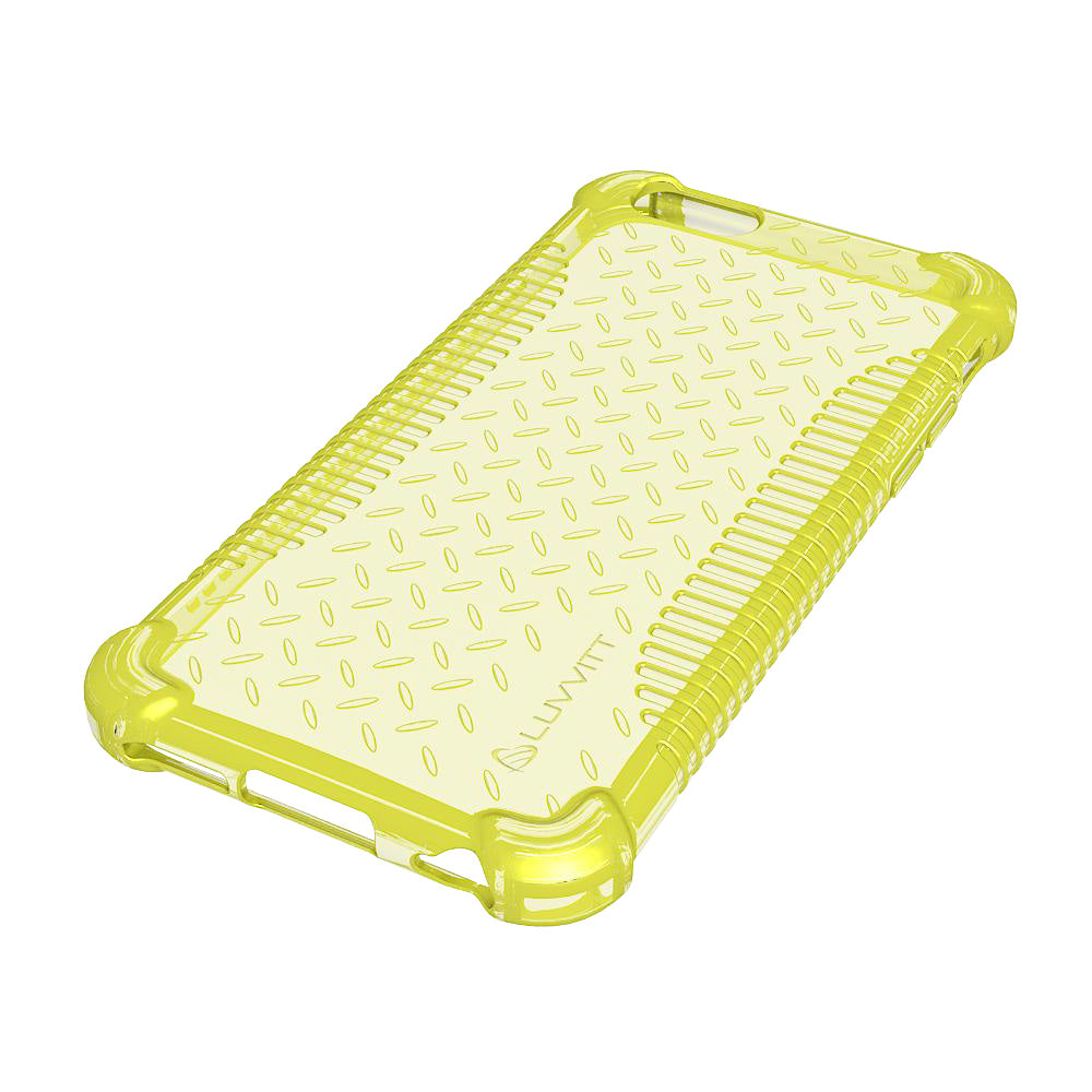 LUVVITT CLEAR GRIP iPhone 6S / 6 Case Soft TPU Rubber Back Cover - NEON Yellow