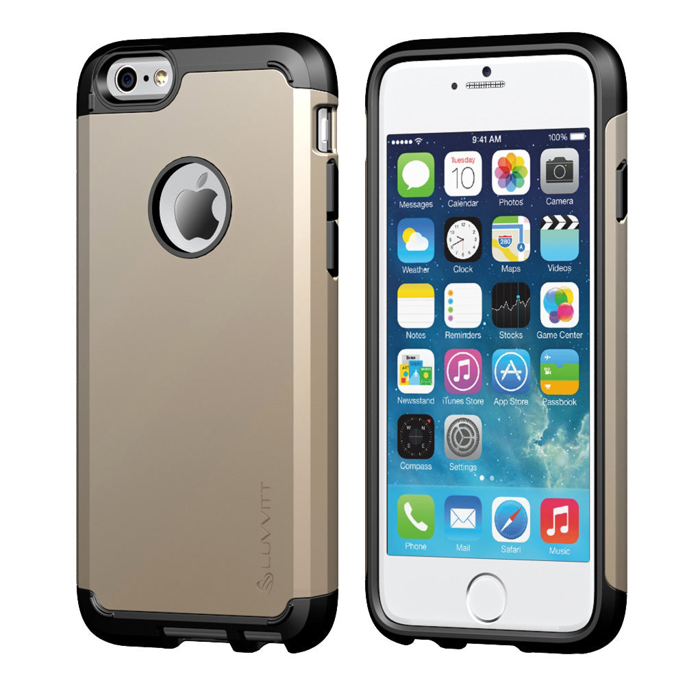LUVVITT ULTRA ARMOR iPhone 6S Case Dual Layer Back Cover Gold