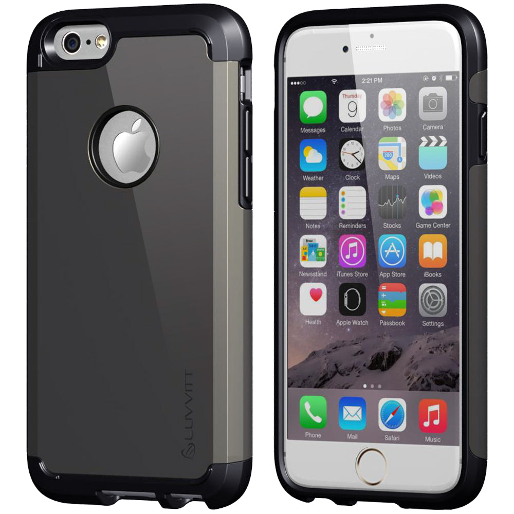 LUVVITT ULTRA ARMOR iPhone 6 / 6S Case | Dual Layer Back Cover - Black/Gunmetal