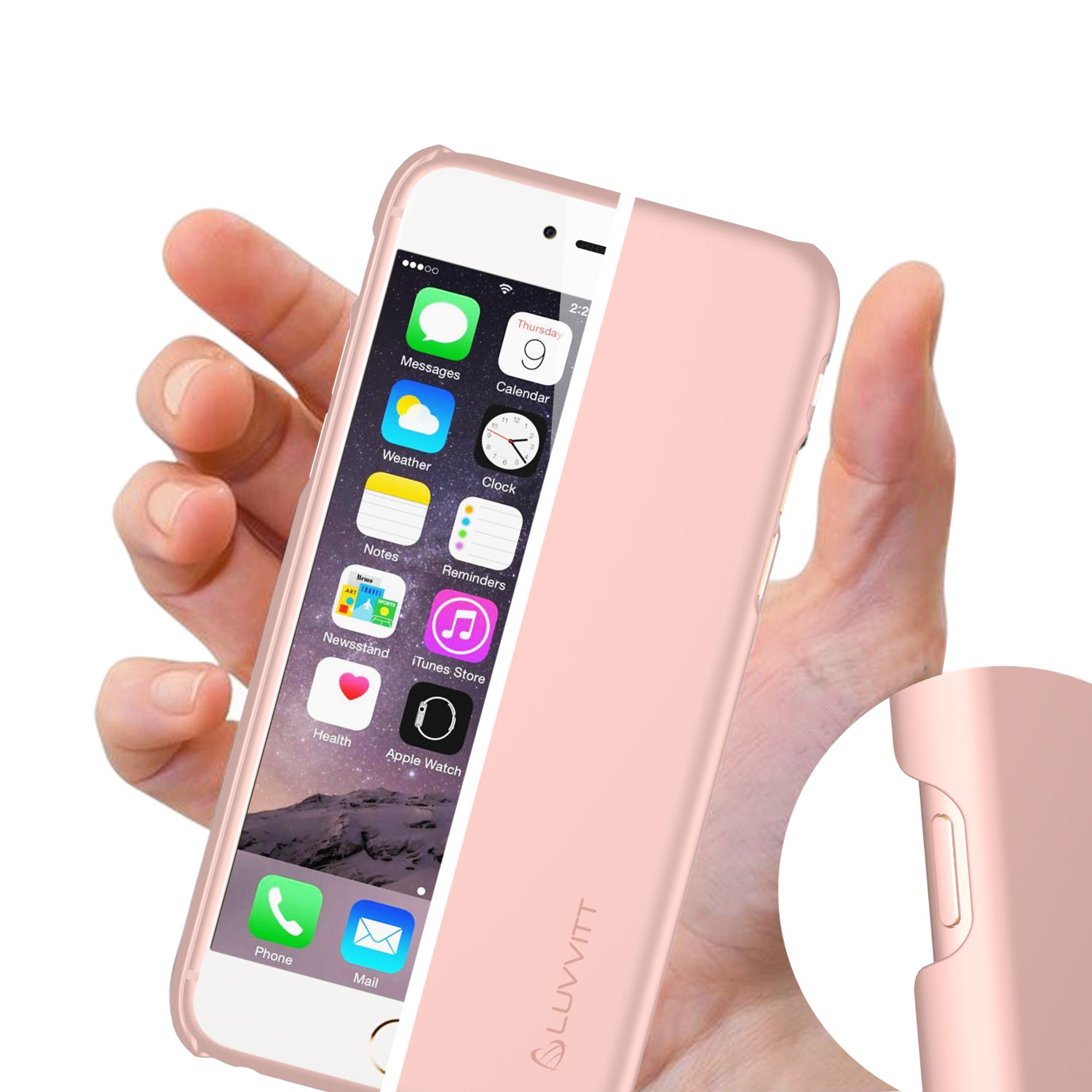 LUVVITT SVELTE Hard Slim Fit Premium Matte Case for iPhone 6/6s - Rose Gold