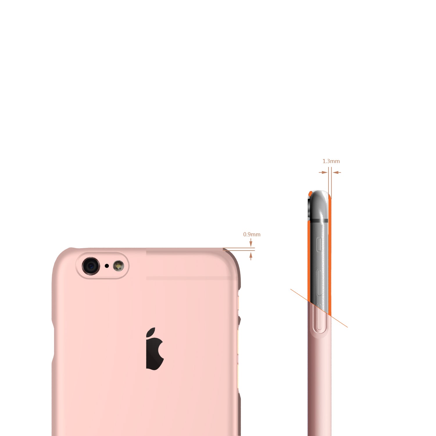 LUVVITT SVELTE Hard Slim Fit Premium Matte Case for iPhone 6/6s - Rose Gold