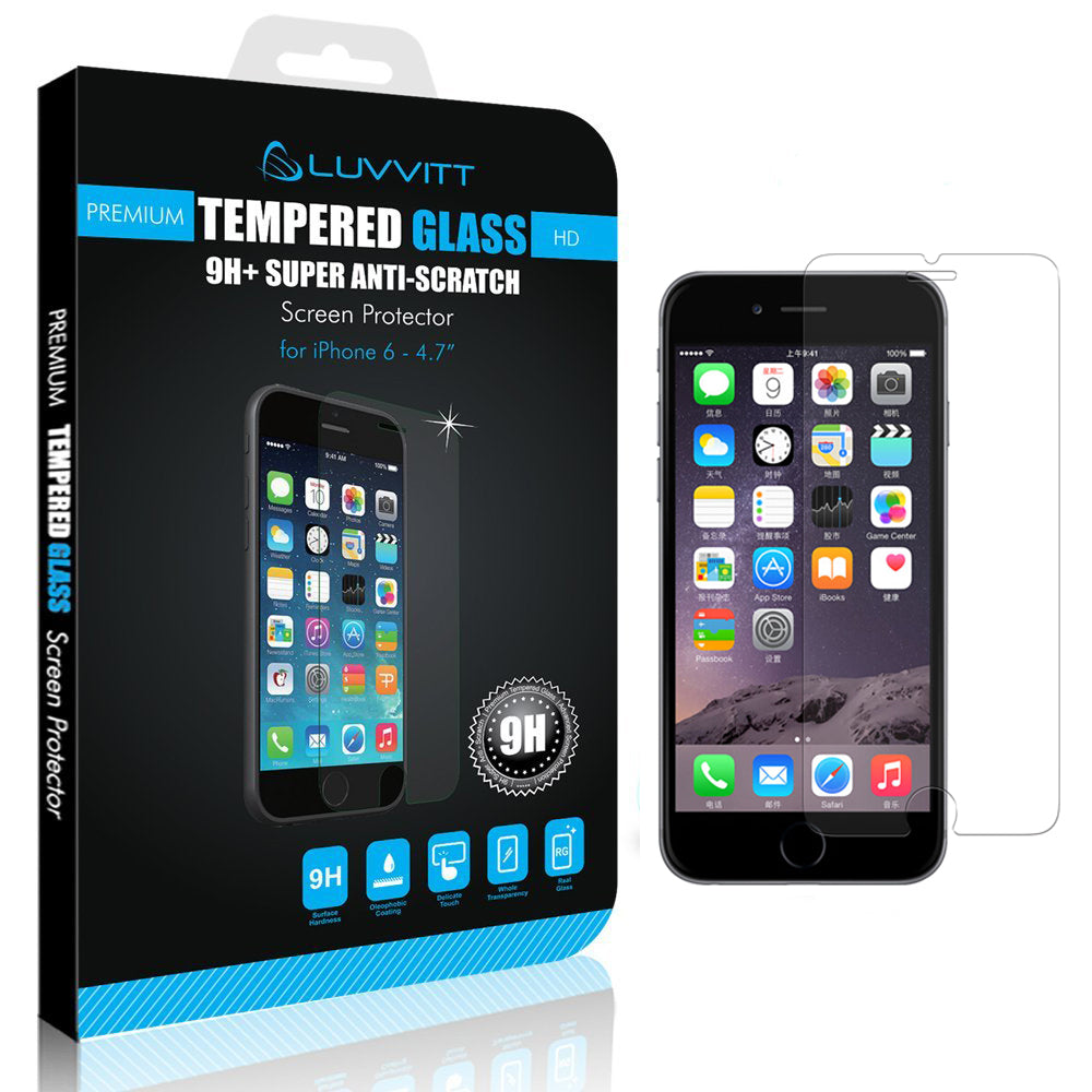 LUVVITT TEMPERED GLASS Screen Protector for iPhone 6 (4.7) - Crystal Clear