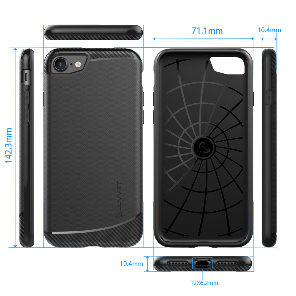 Luvvitt Sleek Armor Shock Absorbing Case for iPhone 7 Plus and 8 Plus - Violet