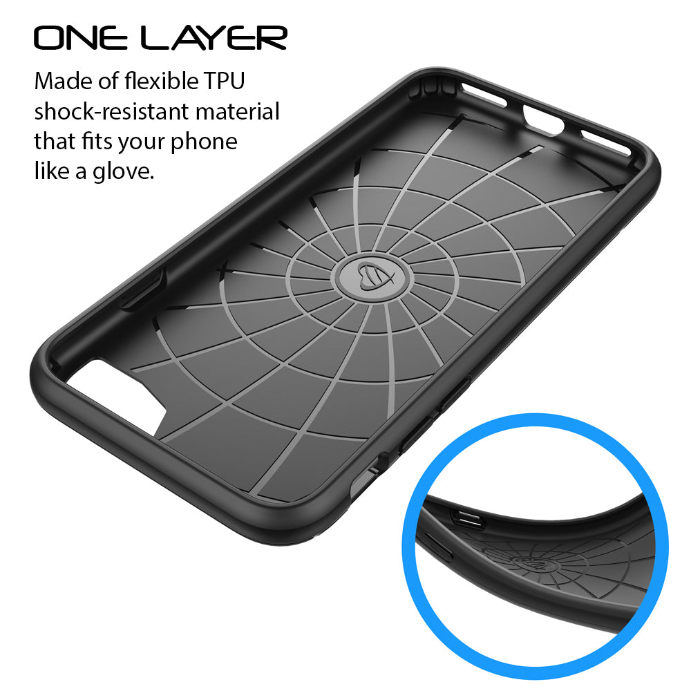 Luvvitt Sleek Armor Slim Case for iPhone 7 and 8 - Black