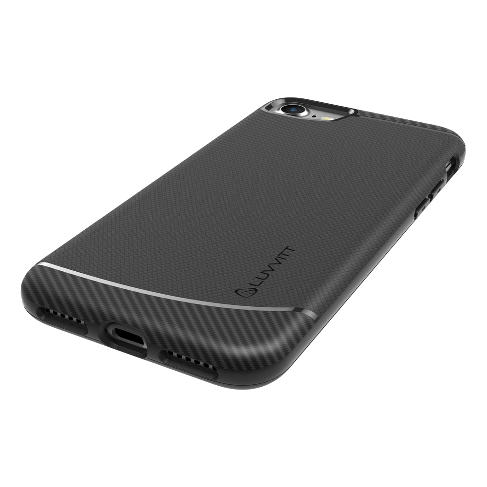 Luvvitt Sleek Armor Slim Case for iPhone 7 and 8 - Black