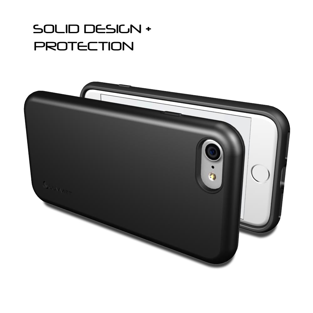 Luvvitt Super Armor Dual Layer Case for iPhone SE 2020 / iPhone 7 and 8 - Black
