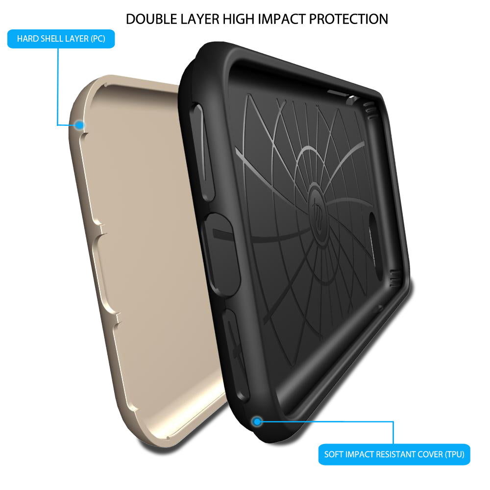 Luvvitt Super Armor Dual Layer Case for iPhone SE 2020 / iPhone 7 and 8 - Gold