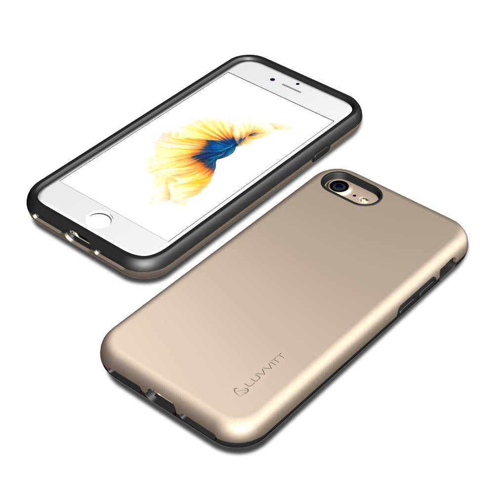 Luvvitt Super Armor Dual Layer Case for iPhone SE 2020 / iPhone 7 and 8 - Gold