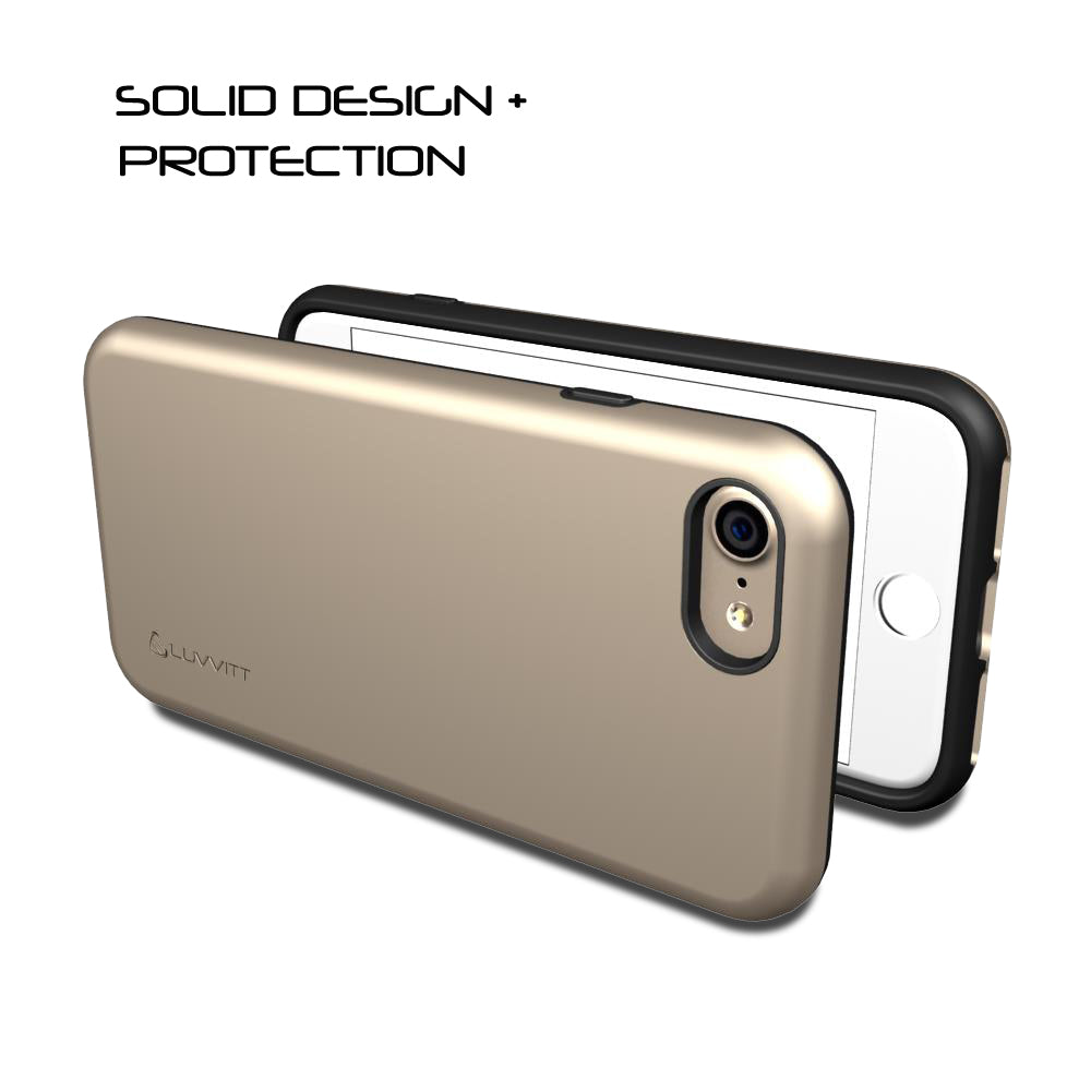 Luvvitt Super Armor Dual Layer Case for iPhone SE 2020 / iPhone 7 and 8 - Gold