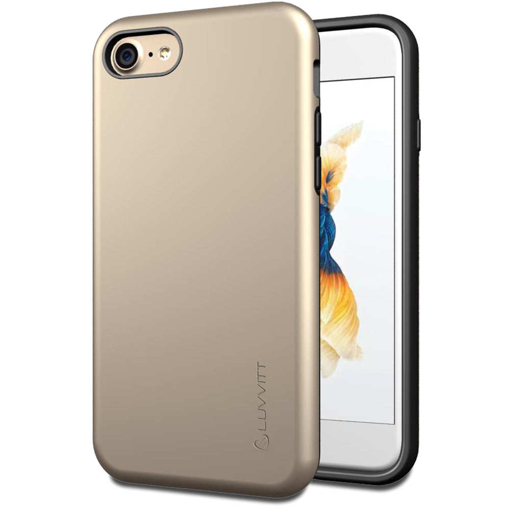 Luvvitt Super Armor Dual Layer Case for iPhone SE 2020 / iPhone 7 and 8 - Gold