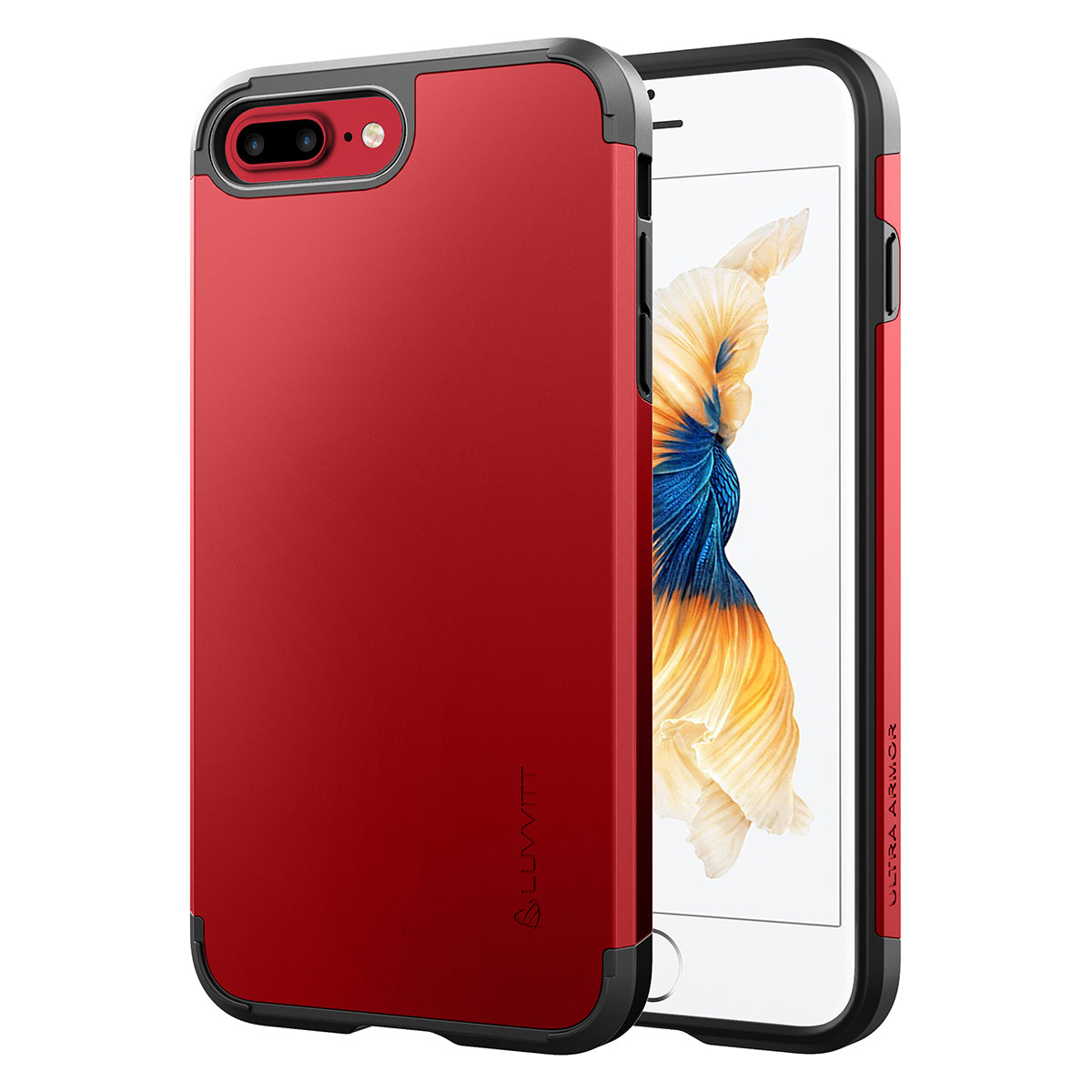 Luvvitt Ultra Armor Dual Layer Case for iPhone 7 Plus and 8 Plus - Red