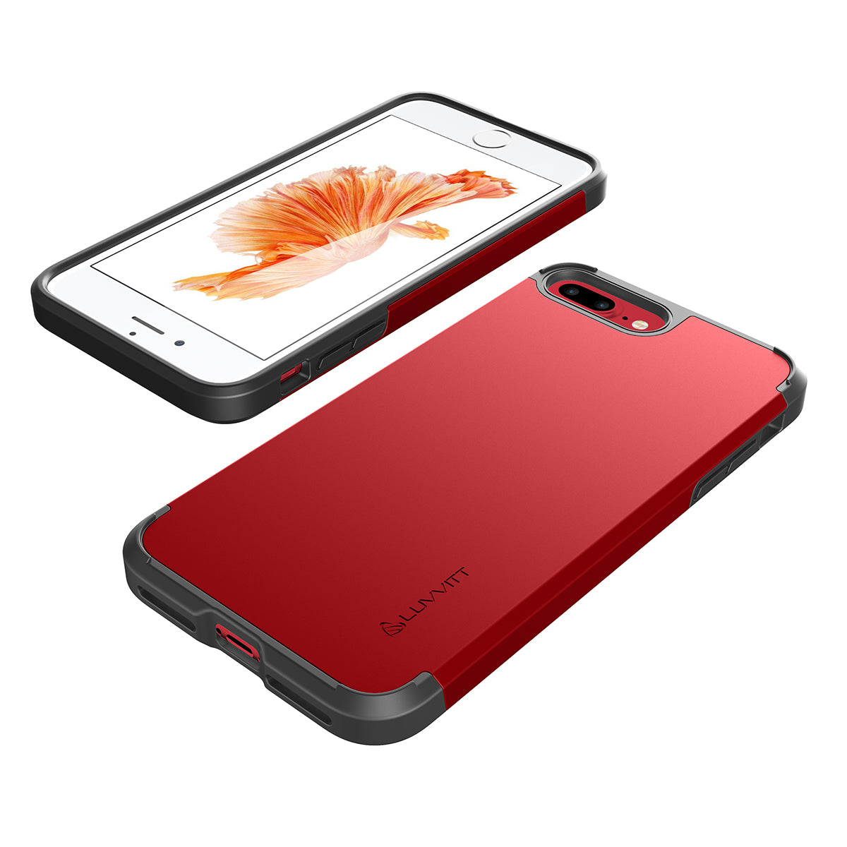 Luvvitt Ultra Armor Dual Layer Case for iPhone 7 Plus and 8 Plus - Red