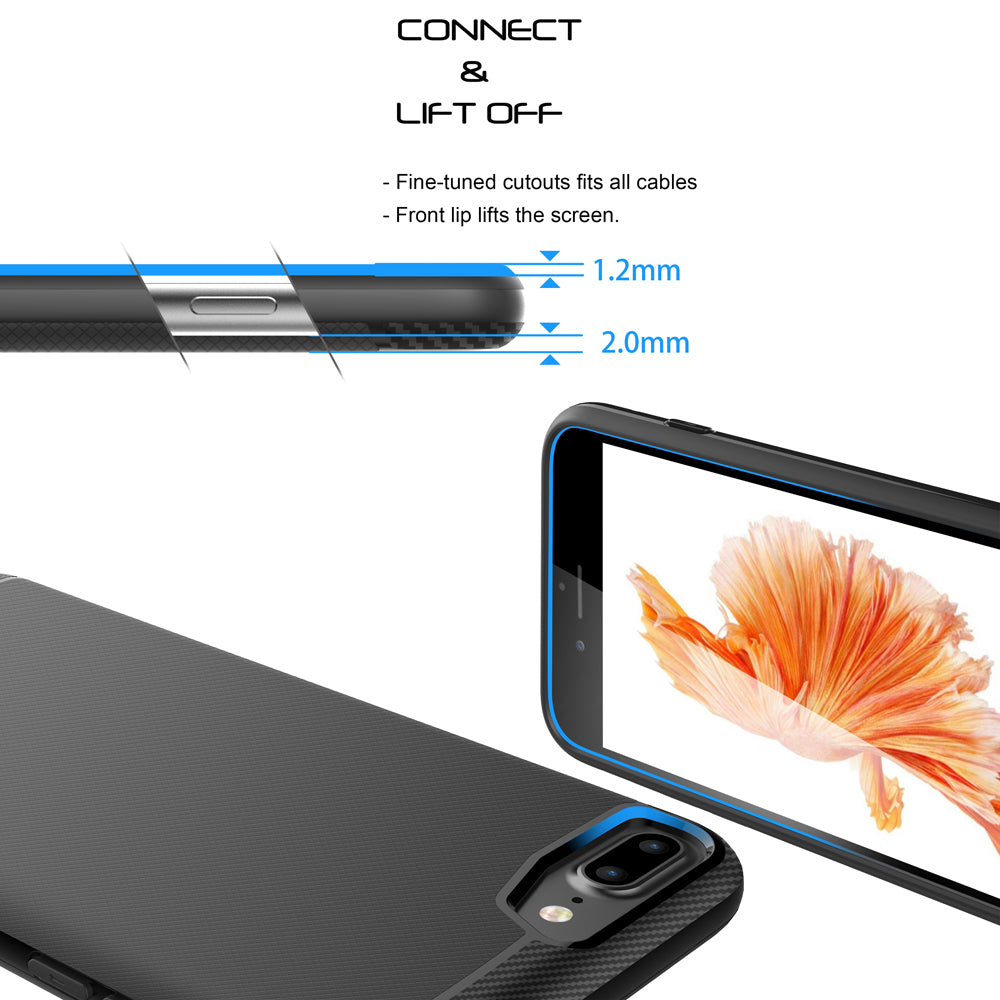 Luvvitt Sleek Armor Case for iPhone 8 Plus - Black
