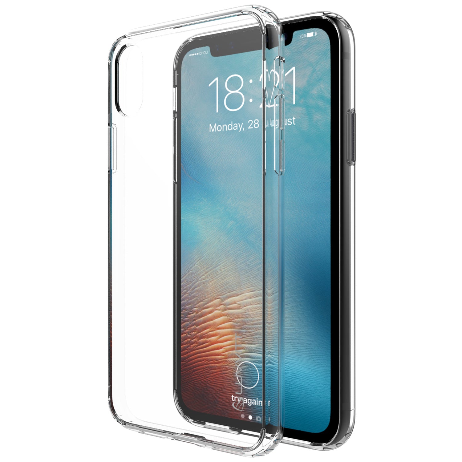 iPhone XS / X Case Luvvitt Clear View Hybrid Scratch Resistant Back Cover Clear