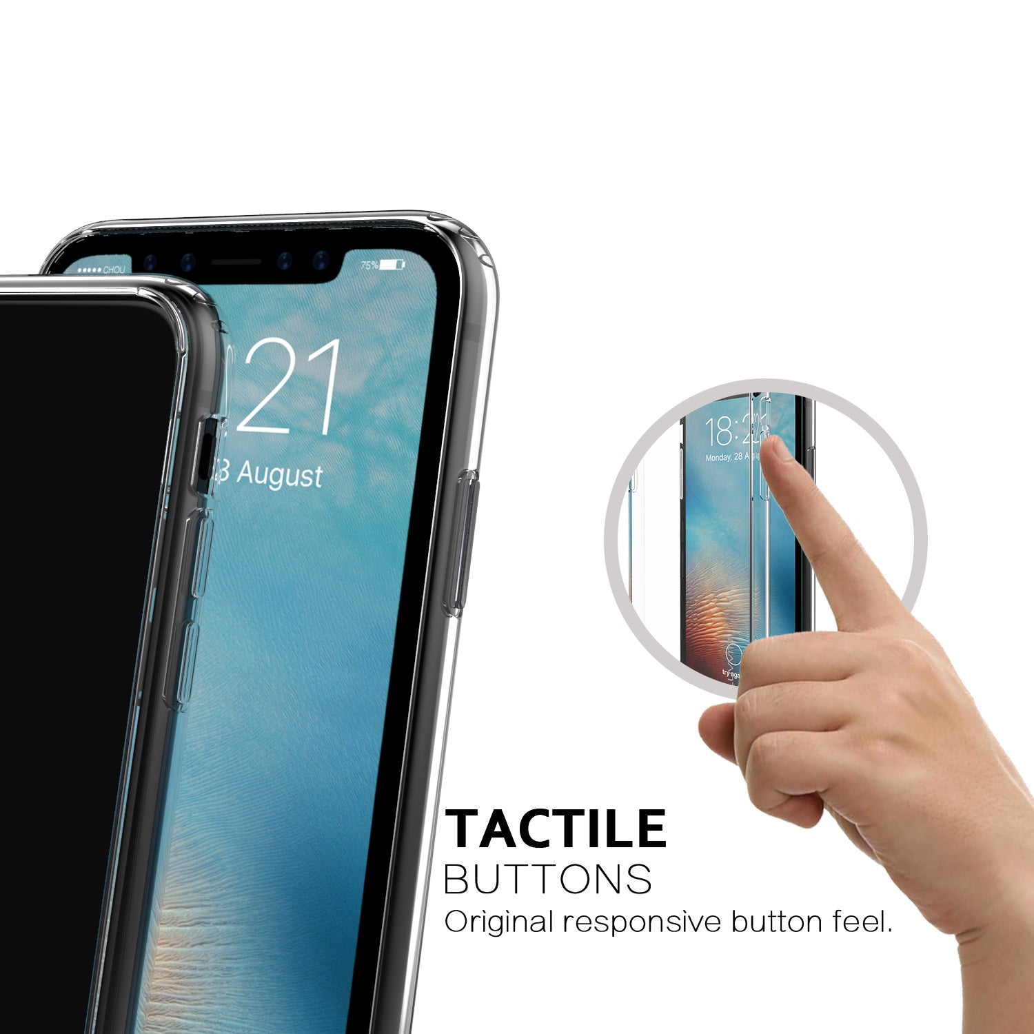Luvvitt Clear View Hybrid Case for iPhone XS / X - Crystal Clear