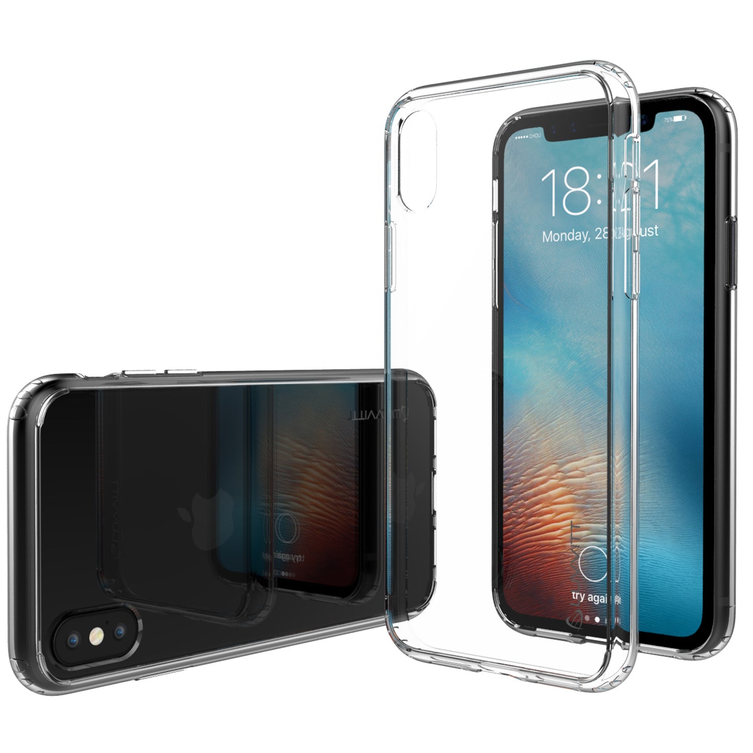 iPhone XS / X Case Luvvitt Clear View Hybrid Scratch Resistant Back Cover Clear