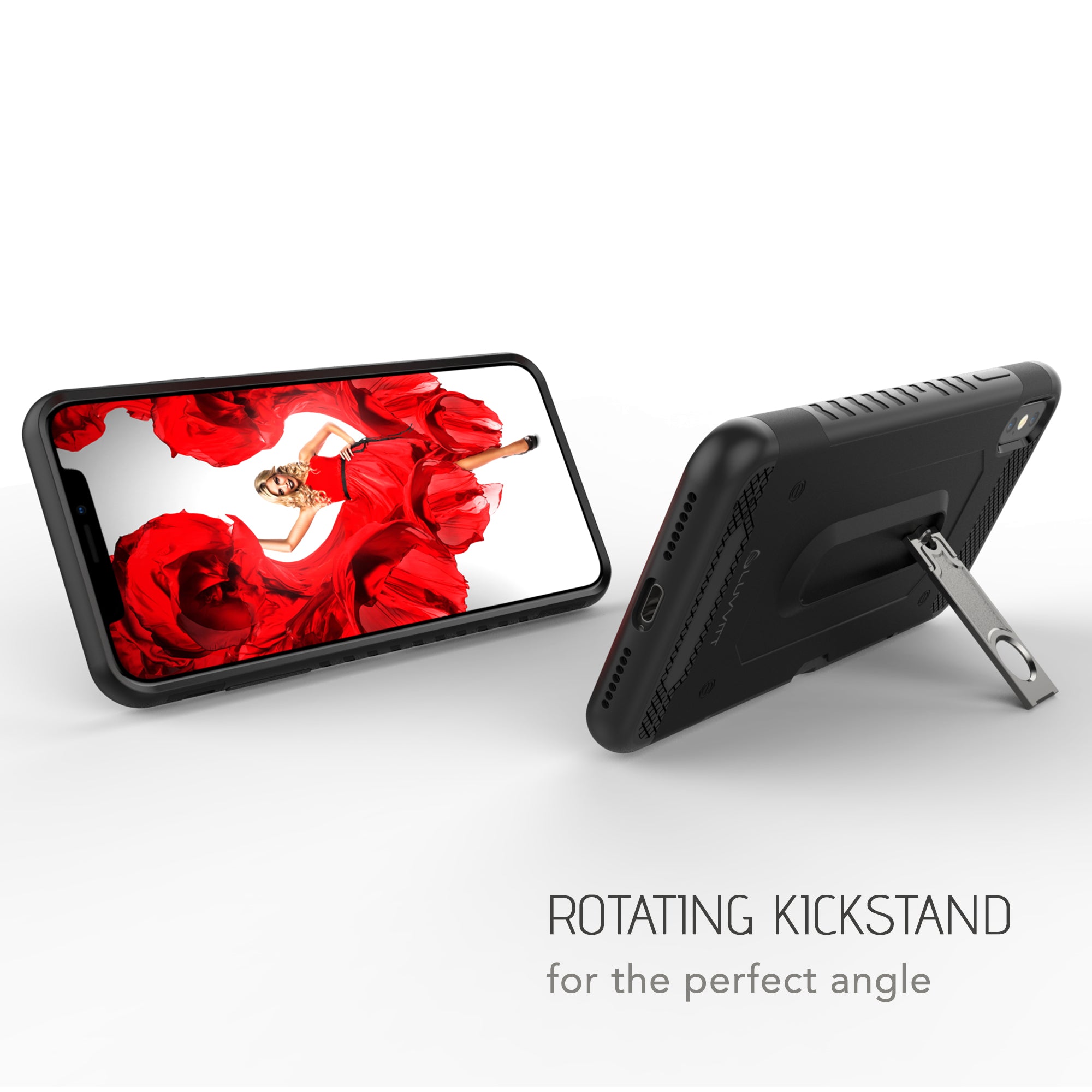 Luvvitt iPhone XR Case with Credit Card Holder and Kickstand for iPhone XR 2018 6.1