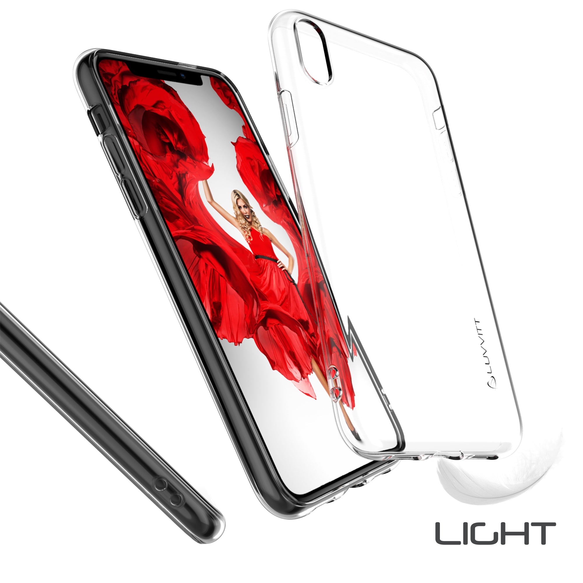 Luvvitt Clarity Case for iPhone XS Max TPU Flexible 6.5 inch Screen 2018 - Clear