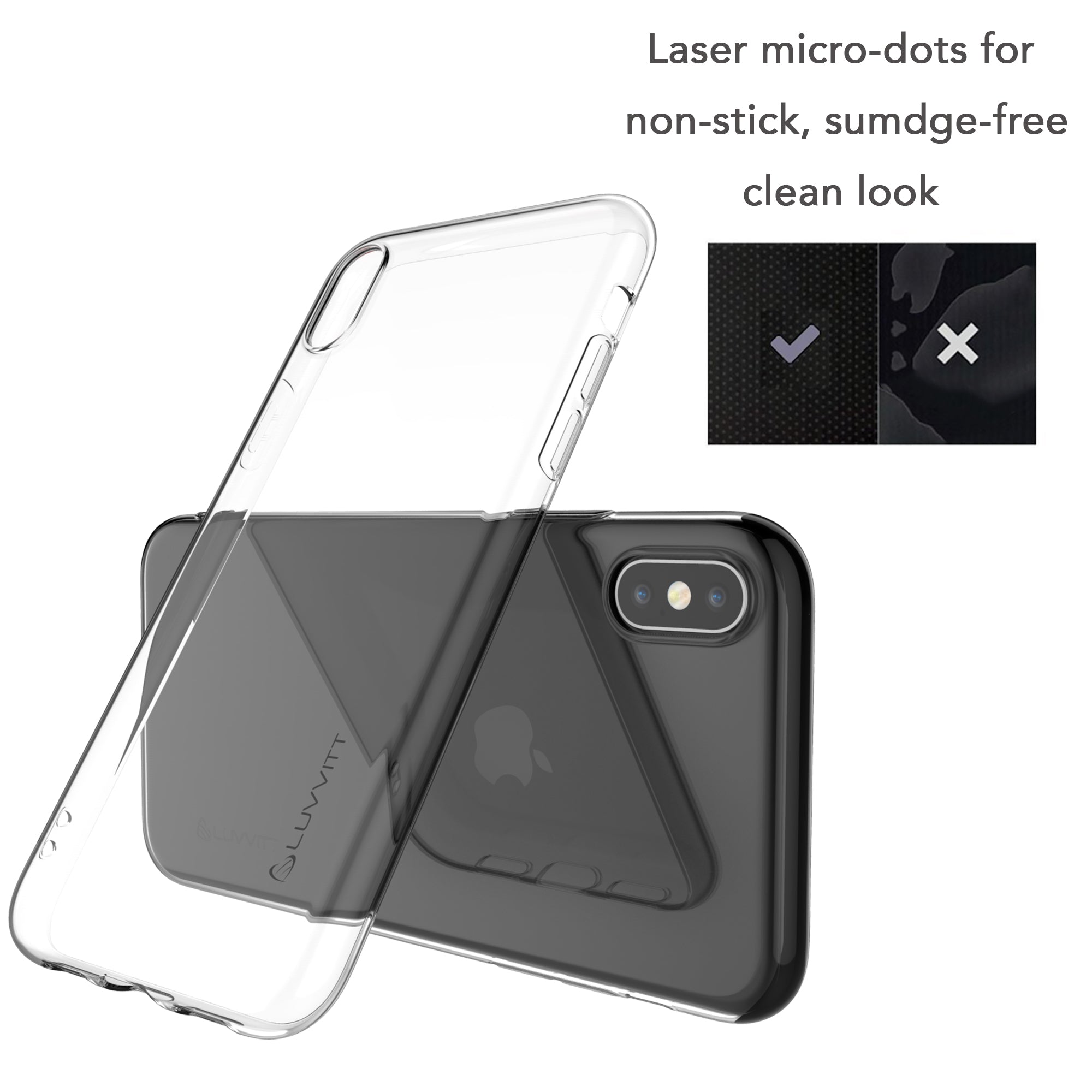 Luvvitt Clarity Case for iPhone XS Max TPU Flexible 6.5 inch Screen 2018 - Clear