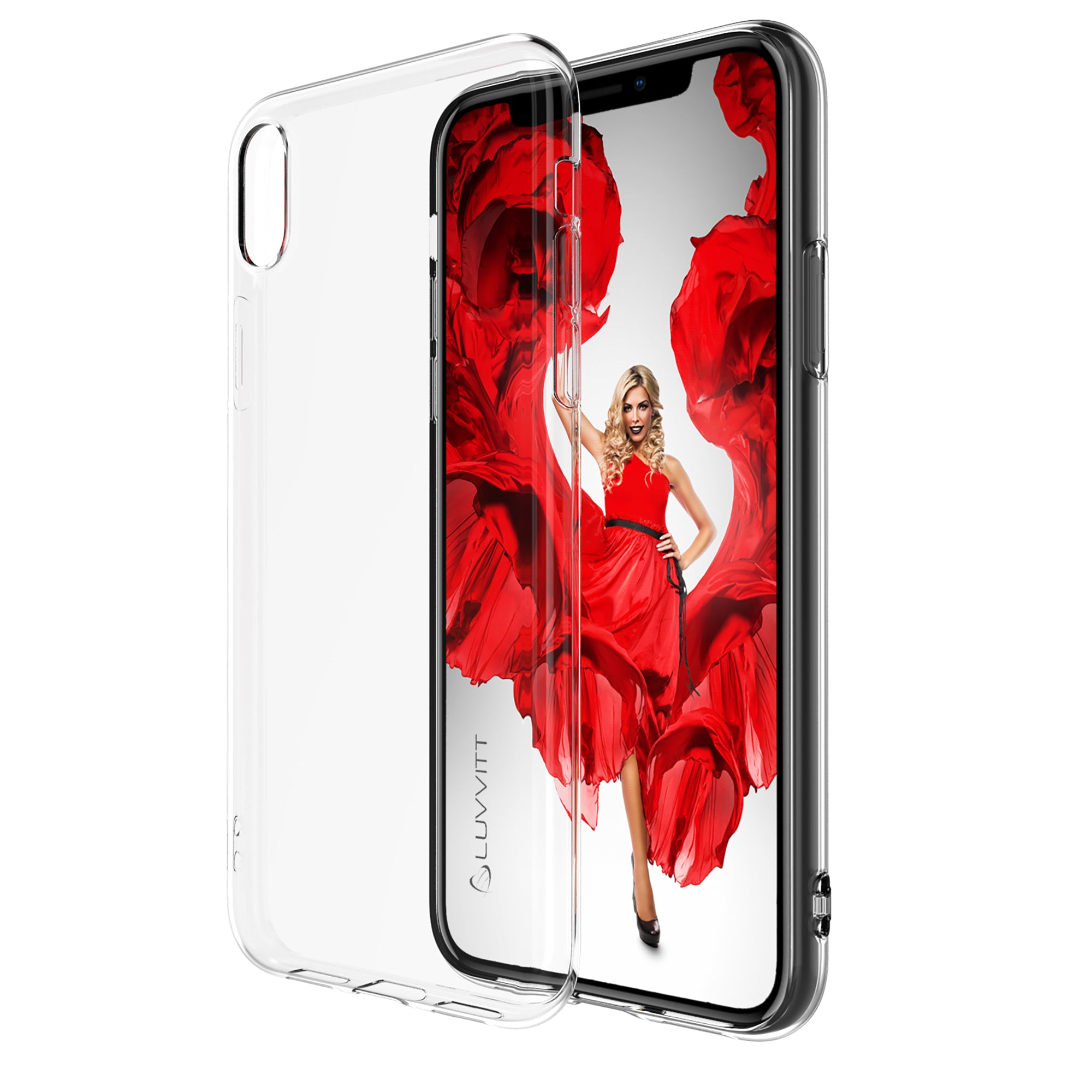 Luvvitt Clarity Case for iPhone XS Max TPU Flexible 6.5 inch Screen 2018 - Clear
