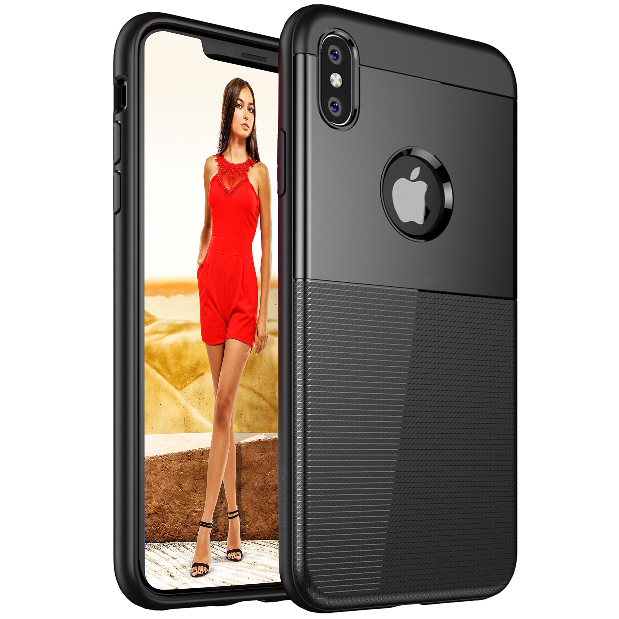 Luvvitt iPhone XS Max Case Sleek Armor Cover for 6.5 inch Screen 2018 - Black