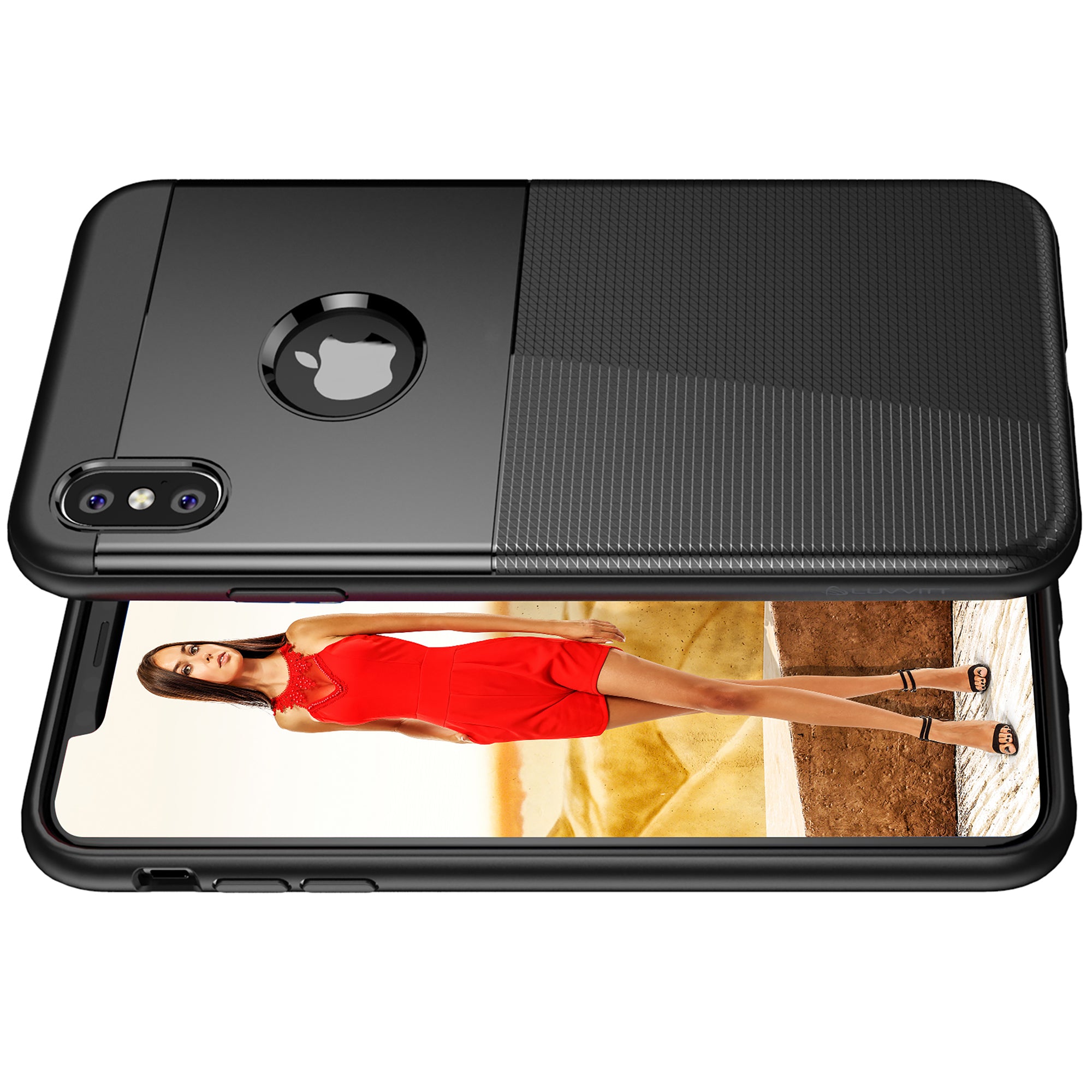 Luvvitt Sleek Armor Case for iPhone XS Max with 6.5 inch Screen 2018 - Black