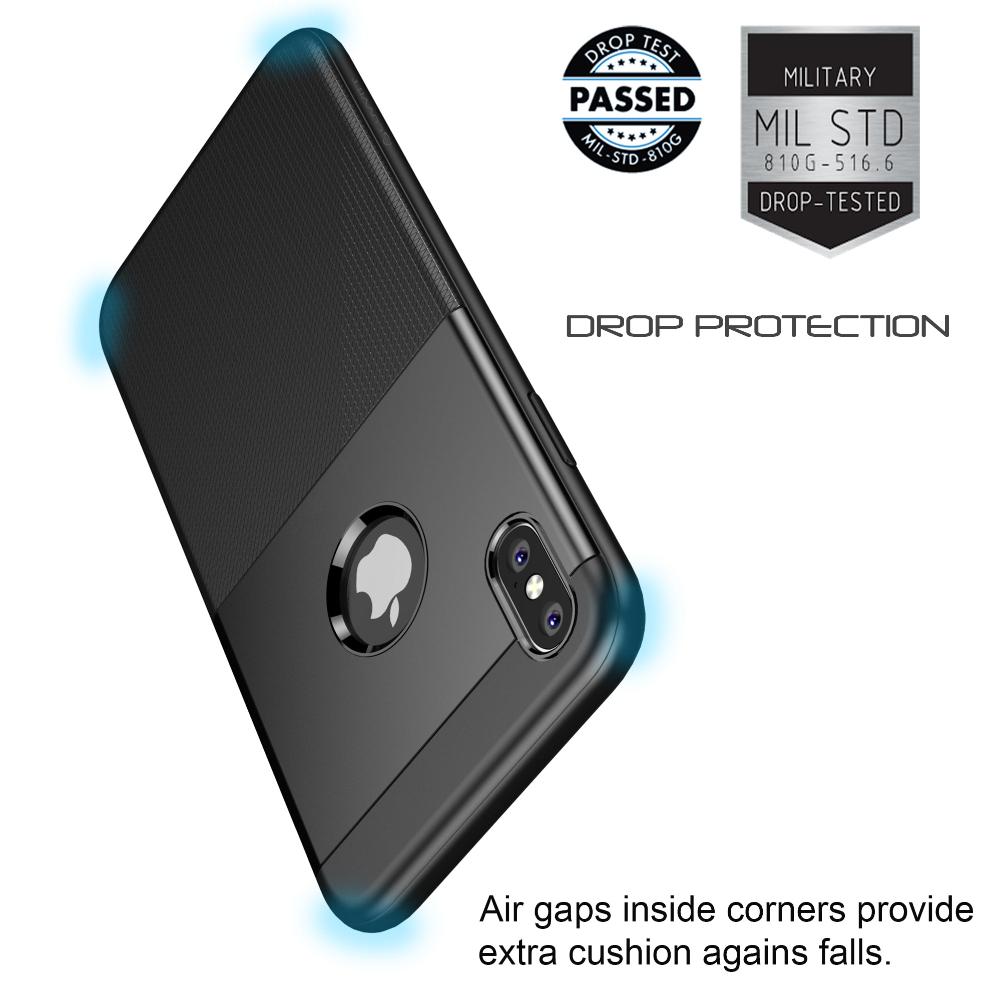 Luvvitt Sleek Armor Case for iPhone XS Max with 6.5 inch Screen 2018 - Black