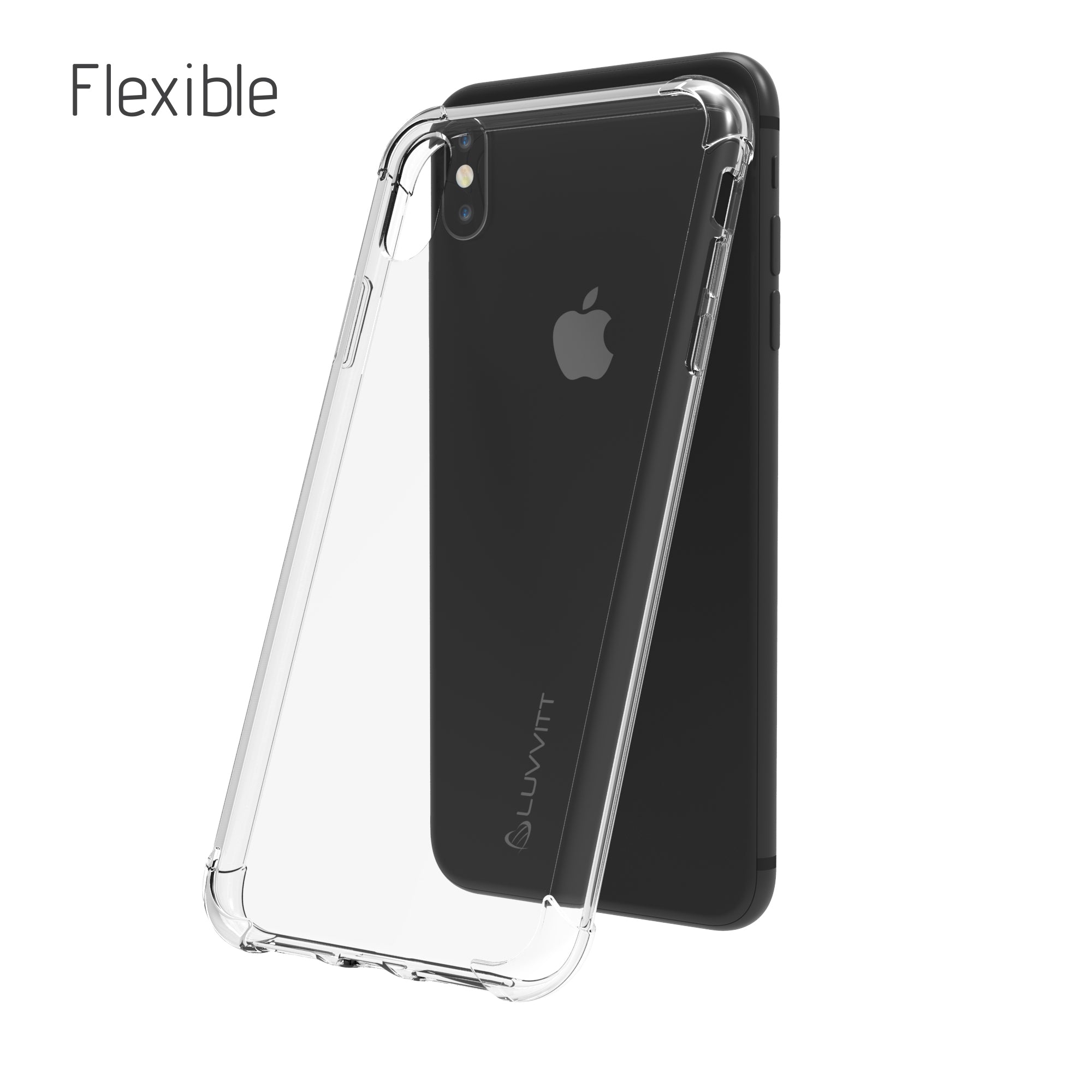 Luvvitt iPhone XS Max Case Clear Grip Flexible TPU for 6.5 inch Screen 2018