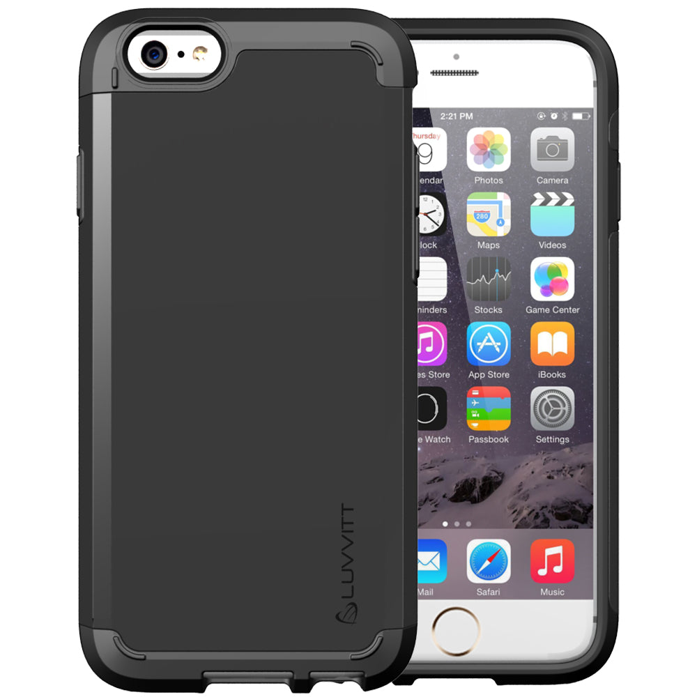 LUVVITT ULTRA ARMOR NL iPhone 6s Case | Dual Layer Back Cover - Black