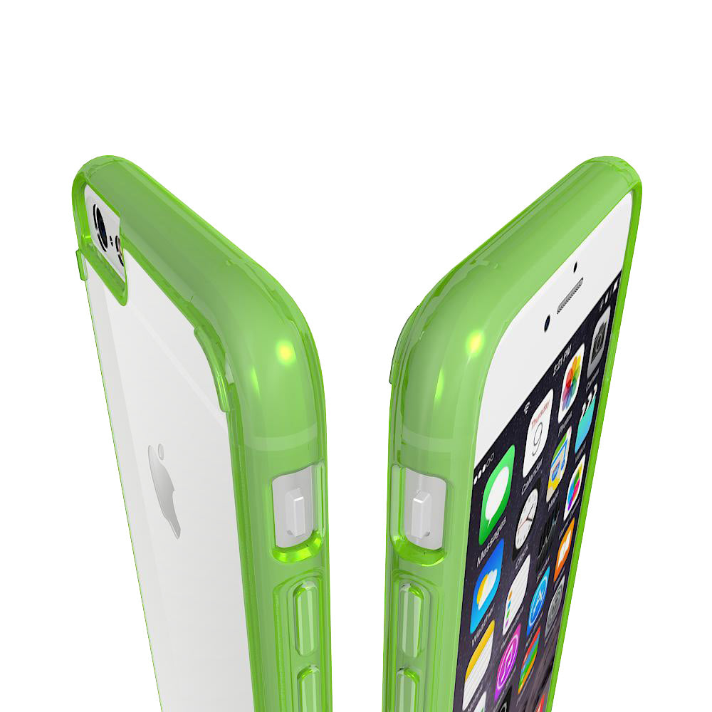 LUVVITT CLEARVIEW Case for iPhone 6S / 6 | Hybrid Back Cover - Neon Green