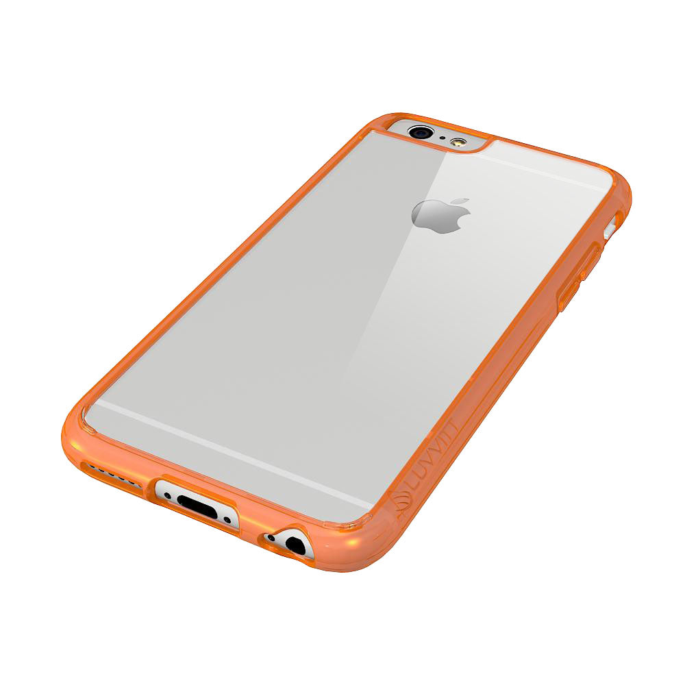 LUVVITT CLEARVIEW Case for iPhone 6S / 6 | Hybrid Back Cover - Neon Orange