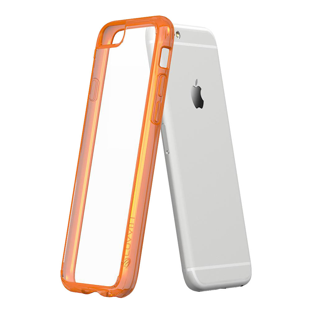 LUVVITT CLEARVIEW Case for iPhone 6S / 6 | Hybrid Back Cover - Neon Orange